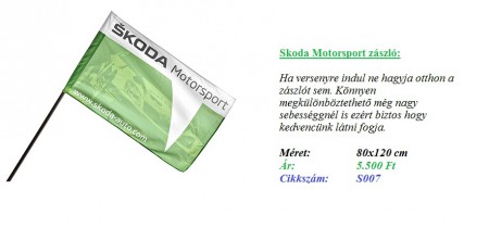 Skoda Motorsport zászló